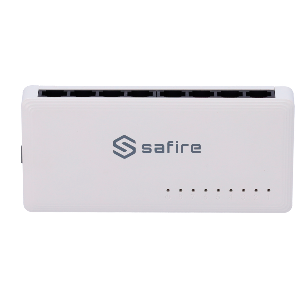 SAFIRE SF-SW08-G - Safire - Switch de sobremesa - 8 puertos Gigabit - Velocidad 10/100/1000 Mbps - Plug &amp; Play - Tecnología de ahorro de energía - imagen 3