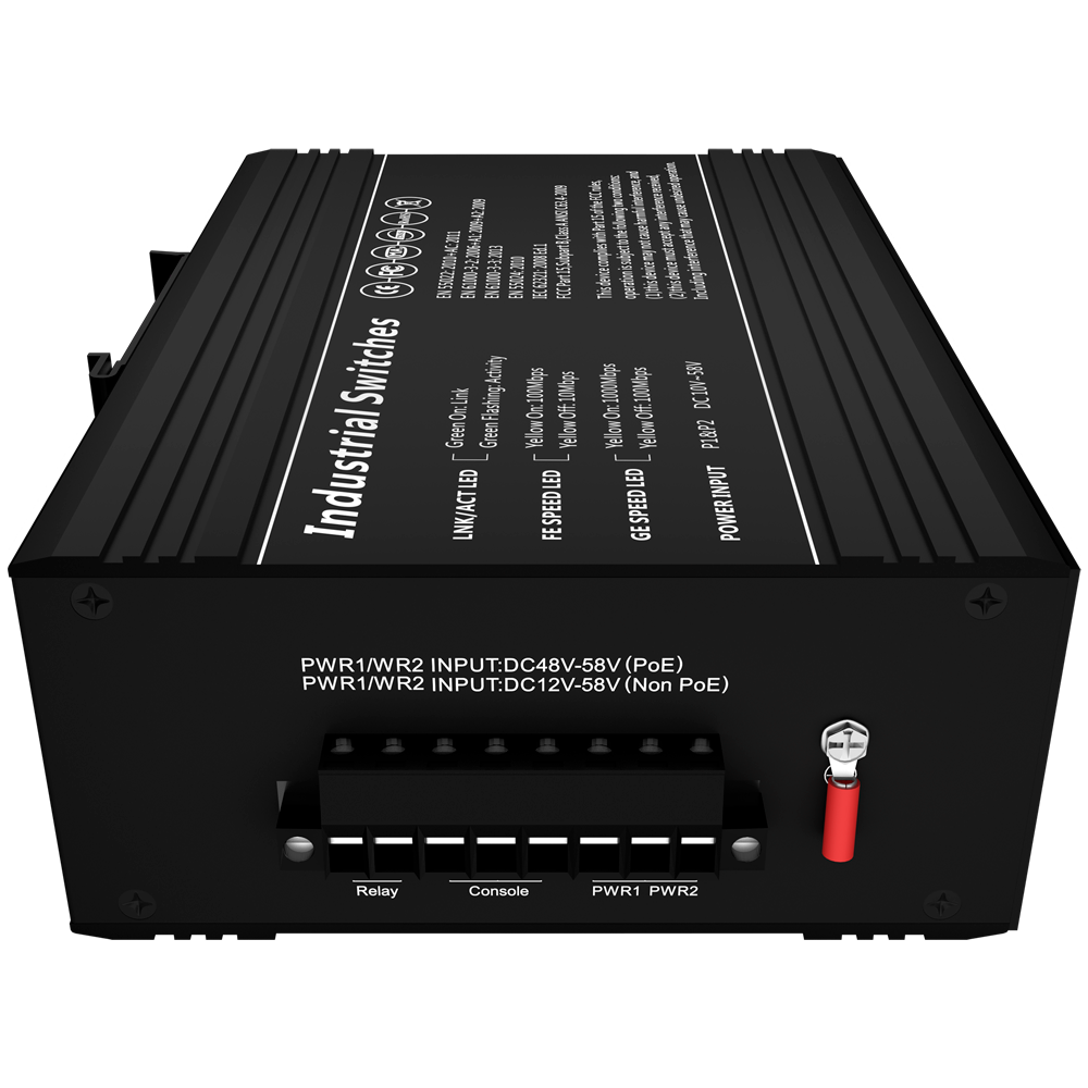 MARCA BLANCA SW1008HIPOE-MGF-240-DIN - Switch PoE Marca Blanca - Montaje en carril DIN - 8 Puertos Gigabit + 2 SFP Gigabit - 90W puertos 1 y 2 / 30W puerto 3-8 / Máximo 240W - IEEE802.3af/at/bt | PoE/PoE+/Hi-PoE - VLAN/STP/RSTP/MSTP/ERPS/SNMP/ACL - Static - imagen 3