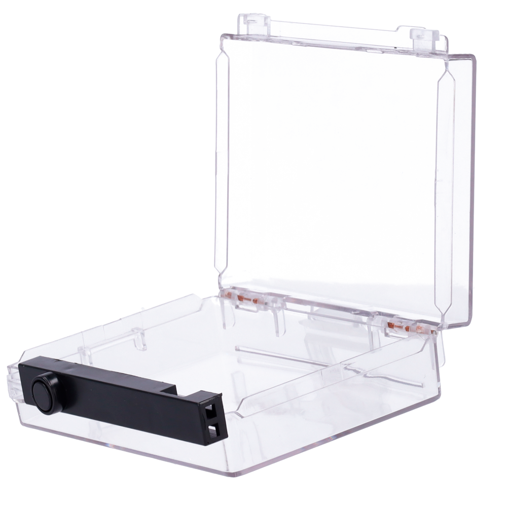 SAFIRE SF-EASSAFER101-AM - Protección electrónica antihurto EAS - AM 58 kHz | Desbloqueo magnético - Caja transparente de policarbonato - Medidas int.: 110 (An) x 125 (Al) x 36 (Fo) mm - Medidas ext.: 117 (An) x 85 (Al) x 33 (Fo) mm - Compatible con anten - imagen 3