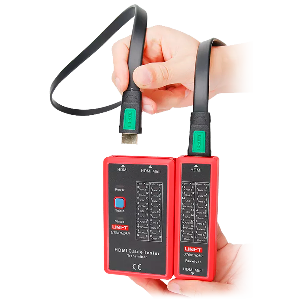 UNI-T UT681HDMI - Tester de cables - Comprobación de estado cables HDMI/MINI-HDM - Evaluación de cables en cortocircuito, cruzados - Comprobación del estado del apantallamiento - Modo de test de escaneo - Apagado automático - imagen 3