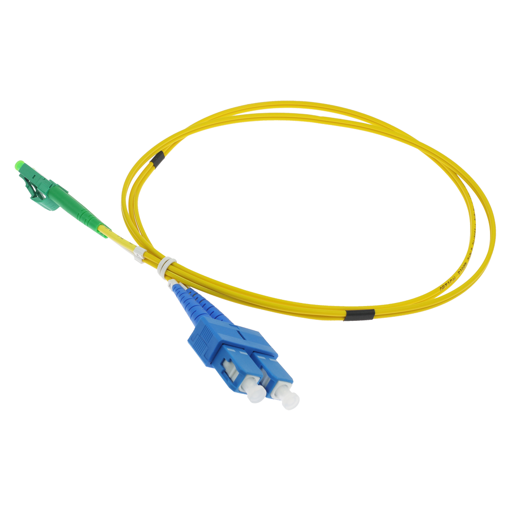 SAFIRE SF-LC-APC-SC-UPC-SM-DX-1M - Cable de conexión de fibra óptica dúplex - Fibra monomodo G657A2 de alto rendimiento - Conectores híbridos LC APC y SC UPC - Longitud exacta de 1 metro - Cubierta exterior LSZH color amarillo - Compatibilidad de uso gené - imagen 3