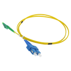 SAFIRE SF-LC-APC-SC-UPC-SM-DX-1M - Cable de conexión de fibra óptica dúplex - Fibra monomodo G657A2 de alto rendimiento - Conectores híbridos LC APC y SC UPC - Longitud exacta de 1 metro - Cubierta exterior LSZH color amarillo - Compatibilidad de uso gené - imagen 3