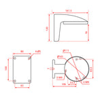 HIKVISION DS-1258ZJ - Soporte de pared - Para cámaras domo - 120 (Al) x 111 (An) x 161 (Fo) - Carga máxima 1 Kg - ABS+PC / Color blanco - Compatible con Hiwatch Hikvision - imagen 3