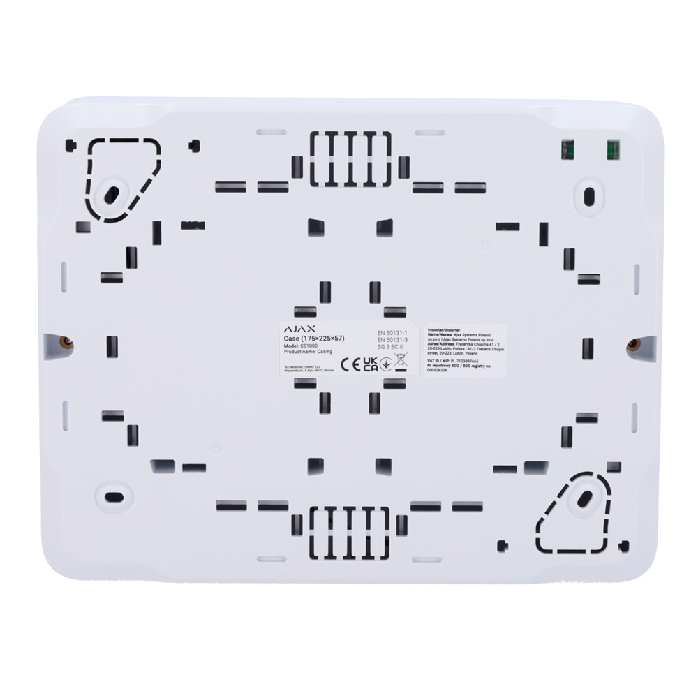 AJAX FIBRA-CASE-B175-W - Carcasa - Certificado Grado 3 - Carcasa con dos espacios para módulos Fibra - Compatible con los dispositivos Fibra: - LineProtect, LineSplit y MultiRelay - Nivel de burbuja preinstalado - Protección antisabotaje disponible - imagen 3