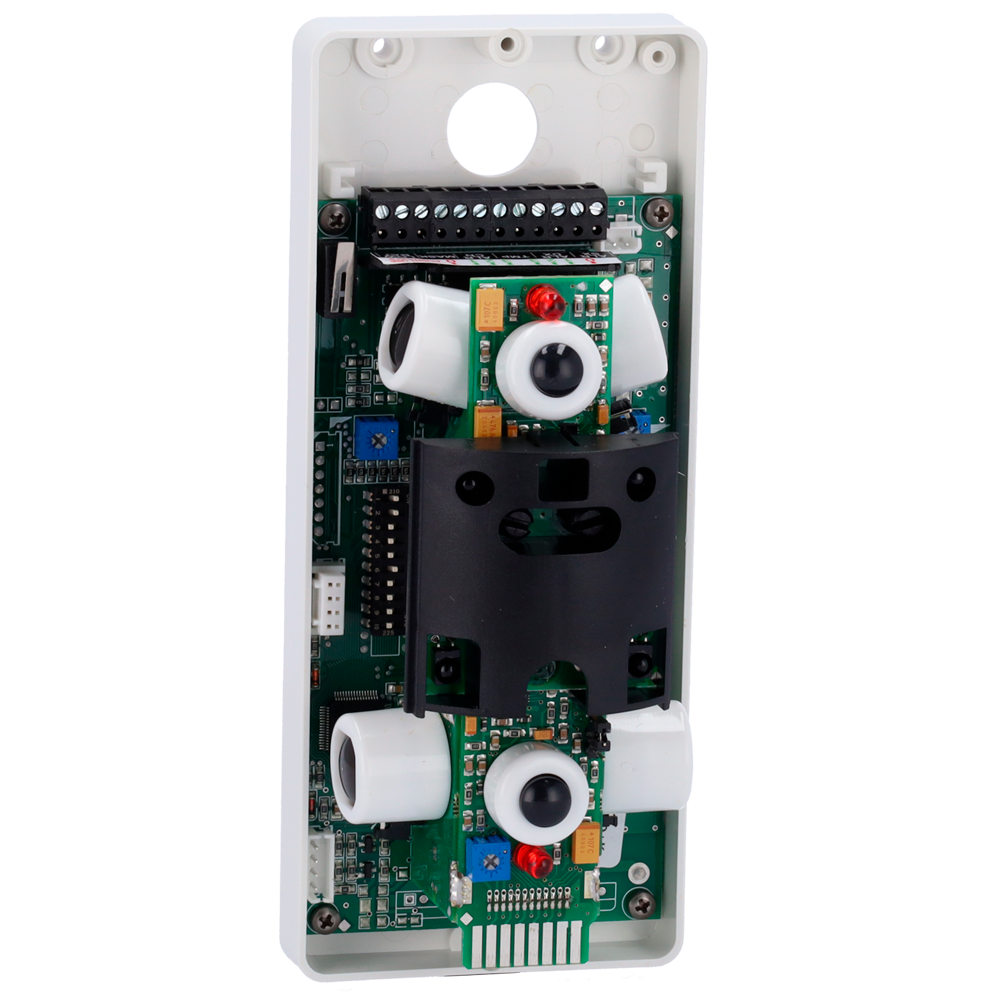 DUEVI DV-MOSKITO-K-U - Detector exterior Duevi bajo consumo - Preparado para integrar transmisor de terceros - Doble PIR por cada lado y doble PIR frontal - Cobertura total 180º / Antimasking - Alimentación con 2 pilas CR123A - Uso exterior IP54 / Antivan - imagen 3