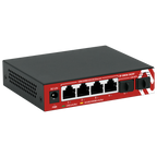 SAFIRE SF-SW06-2AZXF - Switch Multigagibit 2,5Gbps - 4 puertos + 2 Uplink SFP 10G - Velocidad de puertos 2,5/1Gbps - Tasa de reenvío de paquetes 44.64 Mbps - Capacidad de switching 60 Gbps - Switch de sobremesa - imagen 3