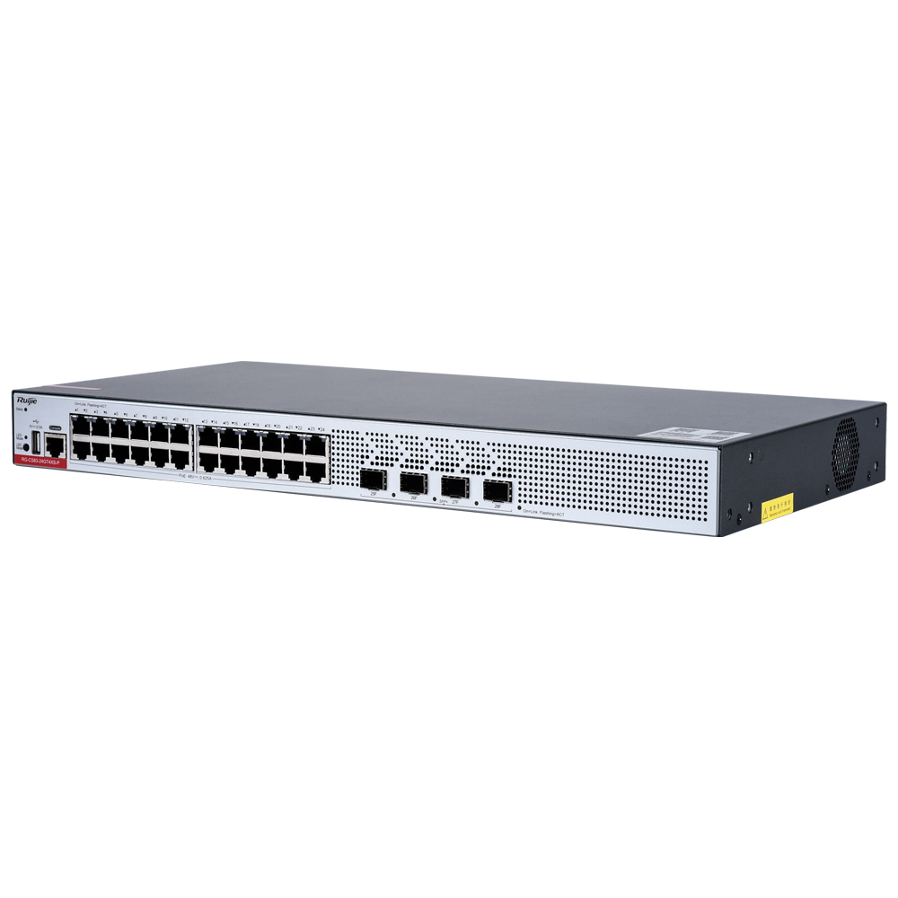 RUIJIE ENTERPRISE RG-CS83-24GT4XS-P - Ruijie Cloud Managed Layer 3 PoE+ Switch - 28 Puertos Totales (24 PoE+ / 4 Uplinks 10G SFP+) - Enlaces de fibra de 10 Gbps de ultra velocidad - Potencia PoE+ estable de 30W / Total 370W - Redundancia de arranque Dual - imagen 3