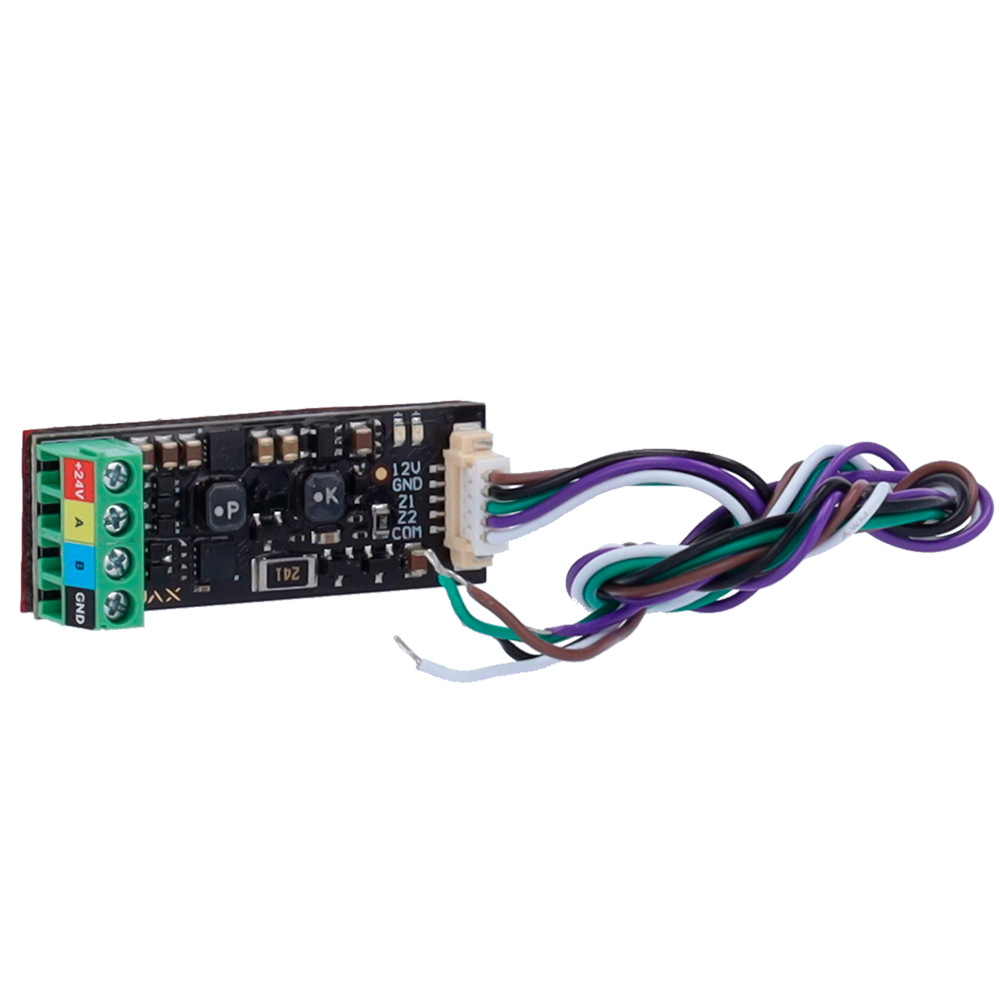 AJAX FIBRA-TRANSMITTER - Módulo de integración dispositivo de terceros - Protocolo Fibra - Certificado grado 3 - 2 entradas cableadas - Alarma configurable NC, NO, EOL, 2EOL, 3EOL - Salida de alimentación 12V / 50 mA - imagen 3