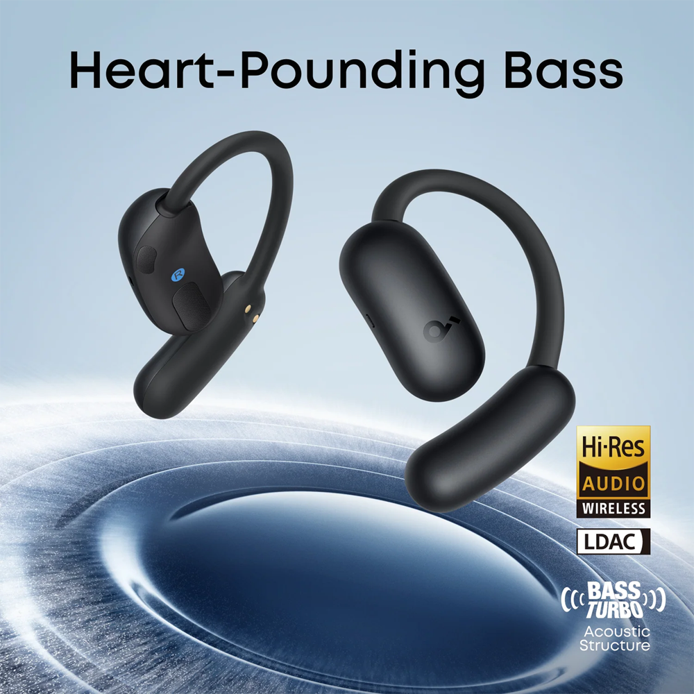 SOUNDCORE SNC-AEROFIT-2-AIR - Auriculares Inalámbricos AeroFit 2 Air Soundcore - IA para traducción en vivo - Carga inalámbrica | Turbo BASS - Personalización via la app Soundcore - Resistentes al agua IP68 - imagen 3
