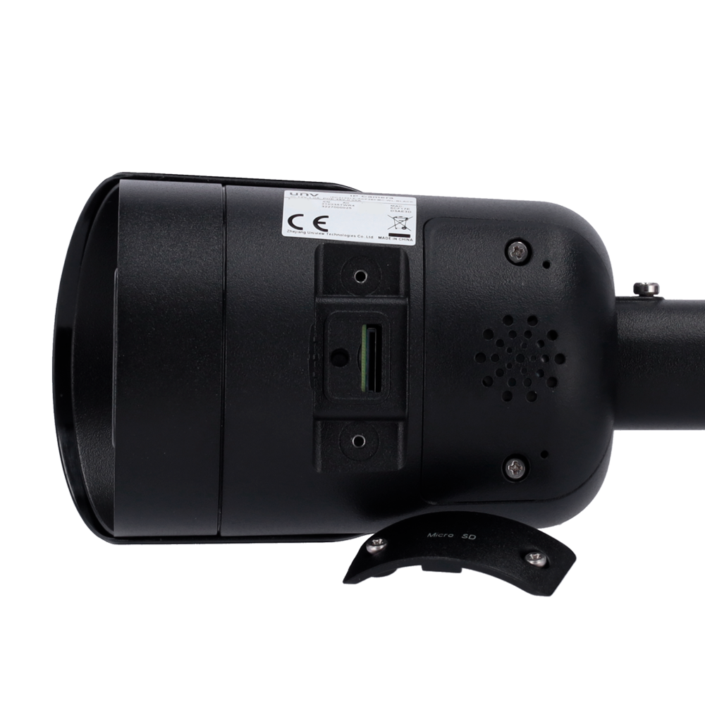 UNIVIEW UV-IPC2124LE-ADF28KMC-WL-BLACK - Cámara Bullet IP Uniview - Gama Easy - 4 MP | Lente 2.8 mm | microSD 128 GB - IR 30 m | Luz blanca 30 m | WDR 120 dB - Color Hunter | Dual Light - PoE | UMD | IP67 - Micrófono | Altavoz - imagen 3