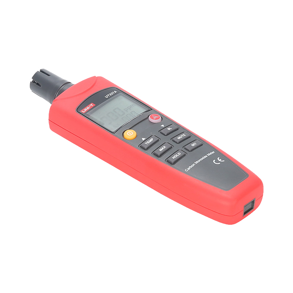 UNI-T UT337A - Medidor de monóxido de carbono (CO) - Incorpora sensor electroquímico de gas - Alarma configurable con señal audible - Visualización de valor máximo registrado - Auto testeo del sensor - imagen 3