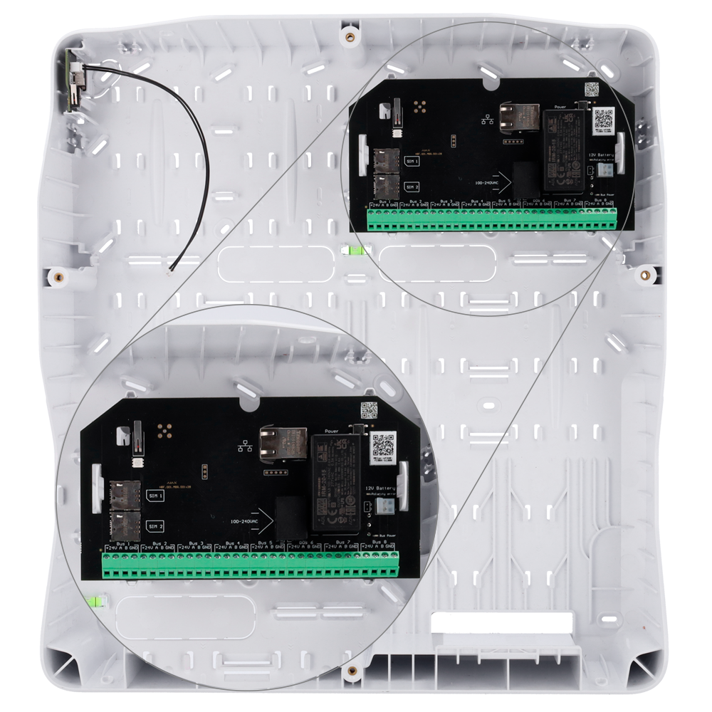 AJAX FIBRA-MODULEHOLDER-B-W - Soporte tipo B para módulos Fibra - Para carcasa FIBRA-CASE-D430-W - Compatibles con FIBRA-MULTITRANSMITTER-NOCASE - Color blanco - imagen 3