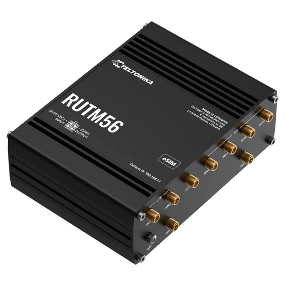 TELTONIKA TK-RUTM56 - Router Industrial Dual Modem: 1x 5G y 1x 4G Cat 4 - Conectividad 5G ultra rápida hasta 3.4 Gbps - Resiliencia total con SIM física y soporte eSIM - Wi-Fi 5 Dual-Band Wave 2 hasta 867 Mbps - 5 puertos Gigabit Ethernet para alta veloci - imagen 3