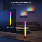 GOVEE GV-BARS-H6046-TV-45 - Accesorios TV - Barras de luz LED - Wi-Fi 2.4 GHz + Bluetooth - Color segmentado RGBIC - 170 lúmenes / 30 fuentes de luz - Homekit / Alexa / Google Home - Para interior / Pantallas de 45" - 70" - imagen 3