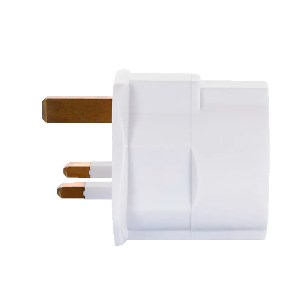 MARCA BLANCA EU-UK-ADAPTER - Adaptador - Enchufe Tipo F (EU) a Enchufe Tipo G (UK) - Voltaje 250V AC - Potencia Máxima 3250 W - Corriente Máxima de Salida 13 A - Color blanco - imagen 3