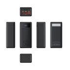 VEGER VG-W5001C - VEGER Power bank con pantalla LCD - Capacidad 56000mAh - Entrada USB-C, Lightning - Salidas 2x USB-C, 3x USB-A - Carga 5 dispositivos a la vez - Carga rápida 130W | Linterna y brújula - imagen 3