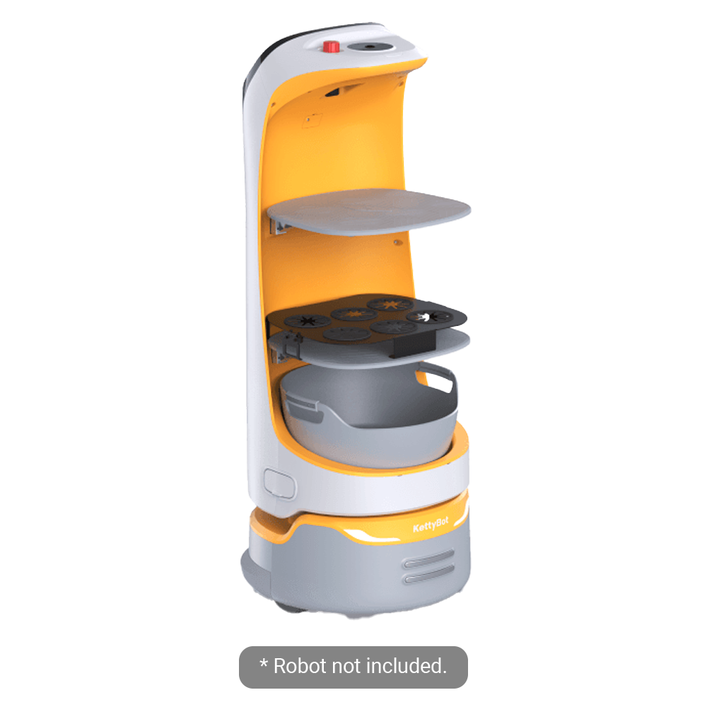 PUDU ROBOTICS PUDU-KBP-CUPHOLD-F - Compatible con PUDU-KETTYBOT-PRO - Sujeta-vasos fijo - Capacidad de 6 vasos - Fácil montaje/desmontaje - Accesorio - imagen 3