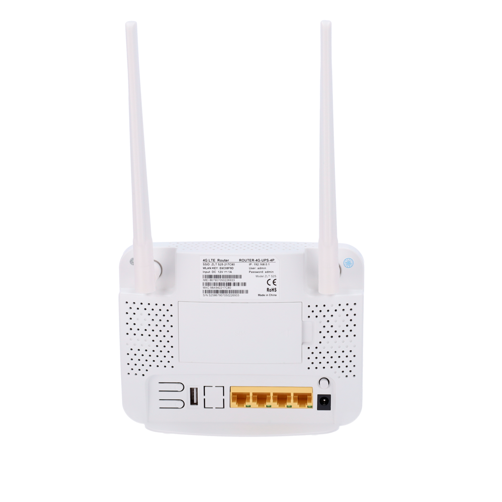 SAFIRE SF-ROUTER-4G-UPS-4P - Router Safire 4G 150Mbps Descarga 50Mbps Subida - Puertos RJ45 10/100Mbps - Wi-Fi 4 2.4GHz N300Mbps - Hasta 32 conexiones WiFi simultáneas - Batería 7.4V 2000 mAh hasta 6h autonomía - Ranuras tarjeta micro SIM y micro SD - imagen 3