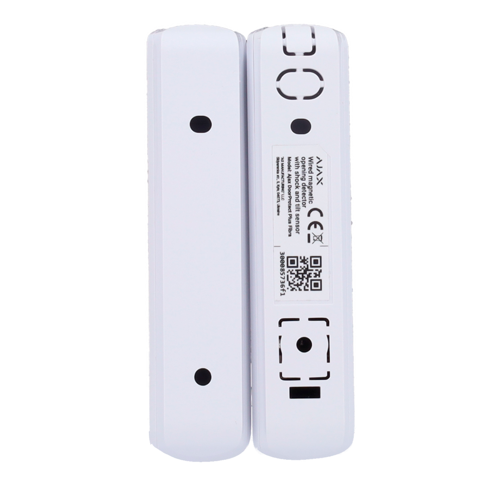 AJAX FIBRA-DOORPROTECTPLUS-W - Contacto magnético puerta/ventana - Grado 2 - Detector impacto e inclinación - Protocolo Fibra / Tornillo de fijación inferior - Soporte adaptado para fácil instalación - Entrada cableada auxiliar / Tamper antisabotaje - 2 r - imagen 3