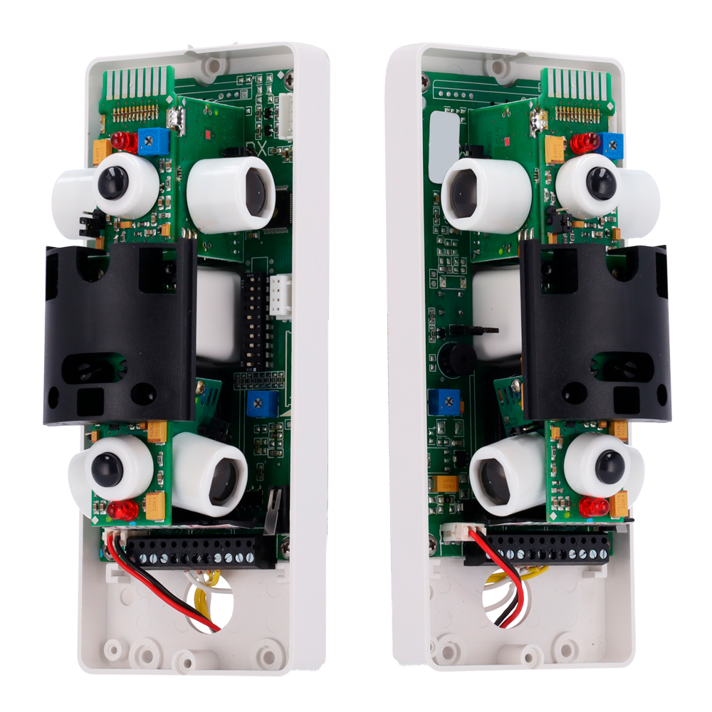 DUEVI DV-MOSKITO-K - Detector exterior Duevi bajo consumo - Integrado con Ajax Transmitter (incorporado) - Doble PIR por cada lado y doble PIR frontal - Cobertura total 180º / Antimasking - Alimentación suministrada por Transmitter - Uso exterior IP54 / A - imagen 3