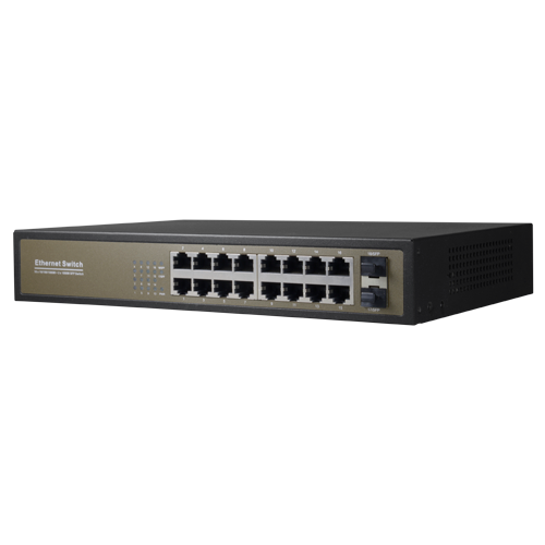 MARCA BLANCA SW1816GT-2GF - Switch de sobremesa - 16 puertos Gigabit RJ45 - 2 SFP Uplink Port 10/100/1000 Mbps - Velocidad 10/100/1000 Mbps - Plug &amp; Play - Tecnología de ahorro de energía - imagen 3