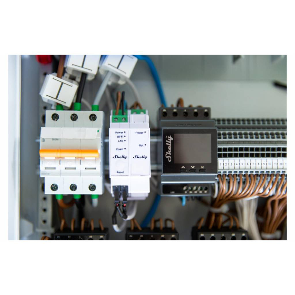 SHELLY SH-PRO-3EM-400A - Shelly Pro 3EM 400A - Medición trifásica de alta precisión hasta 400A - 3x Pinzas 400A Incluida - WiFi 2.4GHz / Bluetooth / LAN - Soporta AC 110-240V / Medidor de Consumo - Compatible con Alexa y Google - imagen 3