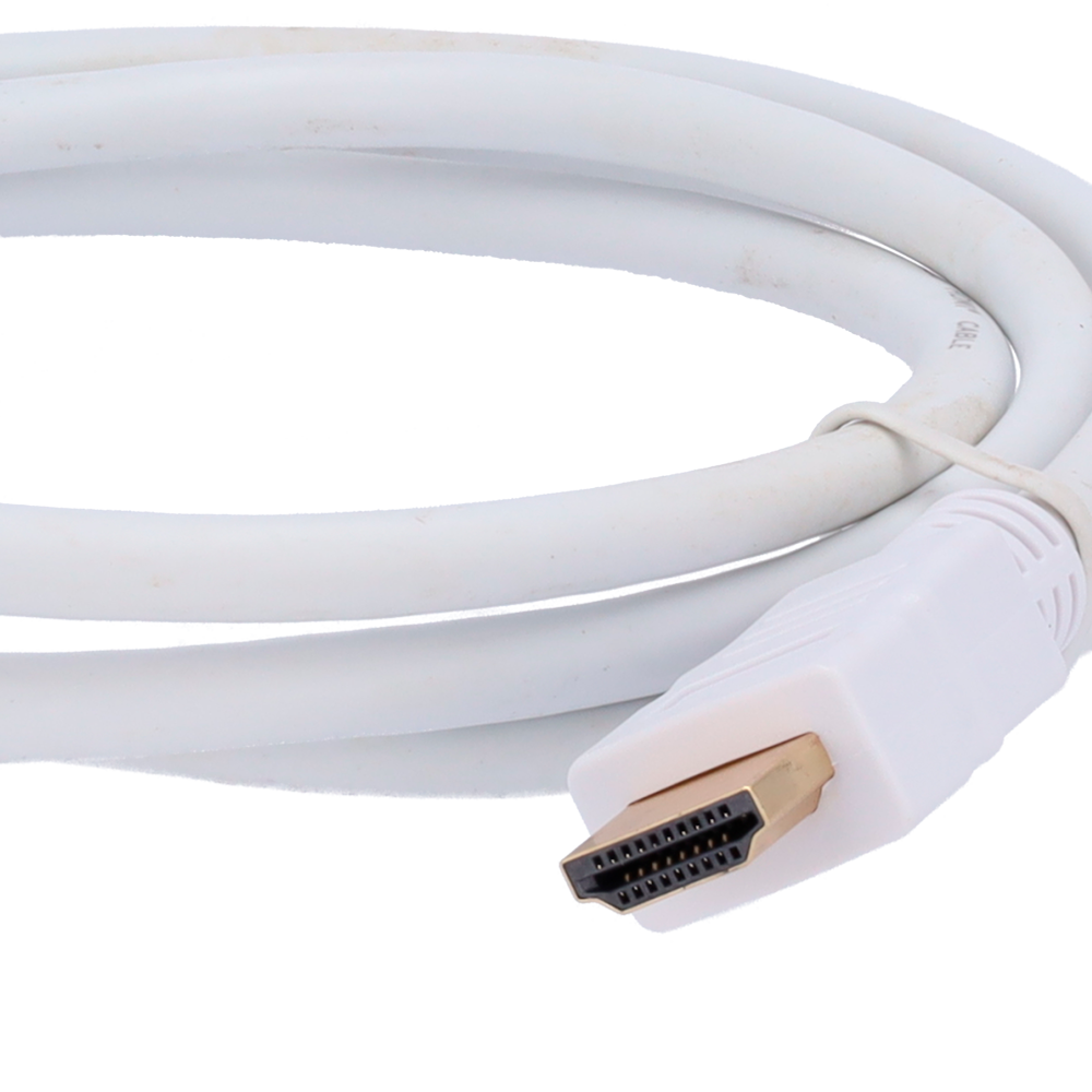 MARCA BLANCA HDMI1-1W - Cable HDMI - Conectores HDMI tipo A macho - Alta velocidad - 1 m - Color blanco - Conectores anticorrosión - imagen 3