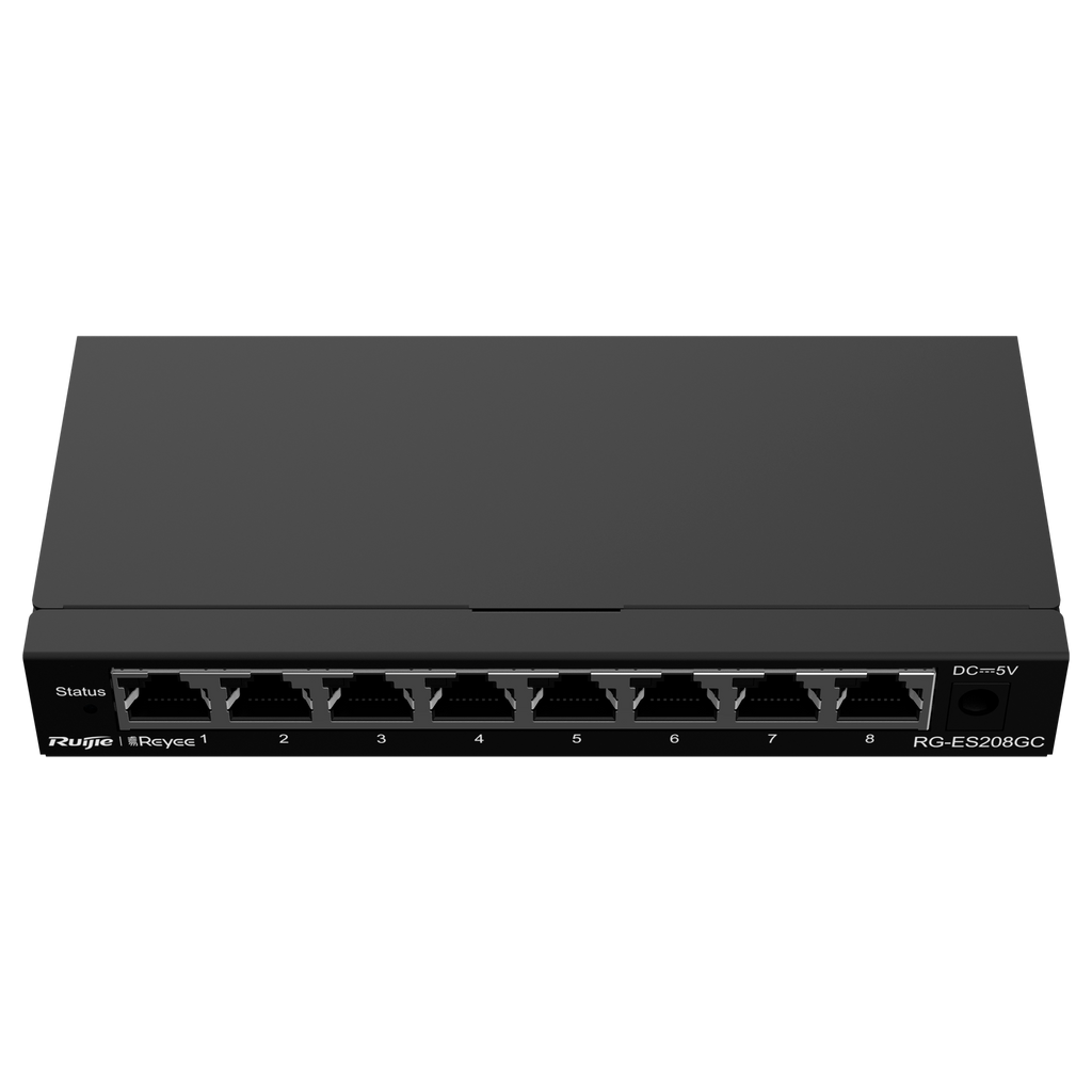 REYEE RG-ES208GC - Ruijie Reyee Cloud Managed L2 Switch - 8 Puertos Gigabit Ethernet RJ45 de alta velocidad - Reconocimiento inteligente de cámaras IP (CCTV) - Prevención automática de bucles (Loop Prevention) - Gestión en la nube Ruijie Cloud de por vida - imagen 3
