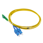 SAFIRE SF-LC-APC-SC-UPC-SM-DX-3M - Cable de conexión de fibra óptica dúplex - Fibra monomodo G657A2 de alto rendimiento - Conectores híbridos LC APC y SC UPC - Longitud exacta de 3 metros - Cubierta exterior LSZH color amarillo - Compatibilidad de uso gen - imagen 3