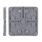 CAMBOX CBOX-BC02-BASEFLEX - Tapa de conexiones flexible para caja de soporte - Compatible con CBOX-NX7 - Espacio para paso y ocultación de cableado - Fabricado en plástico - Apto para uso exterior - 128 mm (Al) x 128 mm (Al) x 13 (Fo) mm - imagen 3