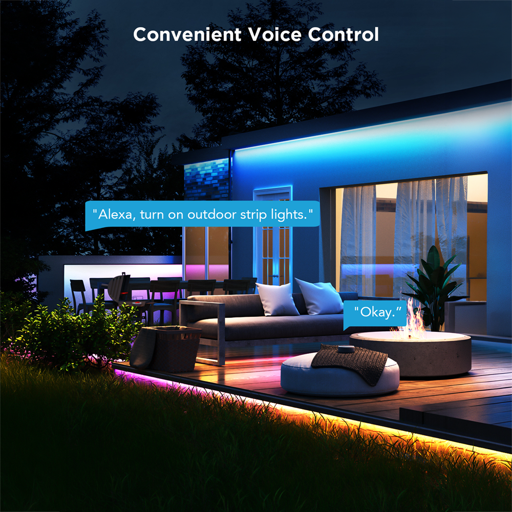 GOVEE GV-OUT-STRIP-H70A1-LIGHT-PRO-10M - Govee Tira LED Phantasy inteligente 10m - Wi-Fi 2.4 GHz + Bluetooth - Color RGBWW segmentado - 200 lúmenes/m - Matter / Homekit / Alexa / Google Home - Para exterior IP65 - imagen 3