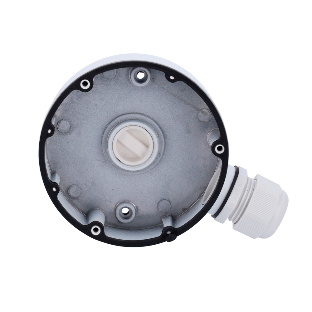 HIKVISION DS-1280ZJ-DM18 - Caja de conexiones - Para cámaras domo - Apto para uso exterior - Instalación en techo o pared - Color blanco | 37 (Al) x 111 (Ø) x 141.7 (Fo) mm - Pasador de cables - imagen 3