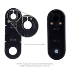YALE-LINUS-L2-B - Cerradura girallaves inteligente BLE y WiFi - Invisible desde el exterior - Instalación sin manipular la puerta - Apta cilindros de terceros y YALE-CYLINDER-x - Usuarios invitados y reportes de acceso - APP Yale Home | Compatible con Aja - imagen 3