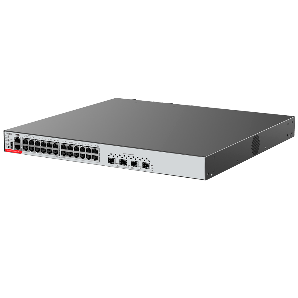RUIJIE ENTERPRISE RG-CS83-24GT4XS-PD - Ruijie Cloud Managed Layer 3 Switch - 28 Puertos Totales (24 PoE+ / 4 Uplinks 10G SFP+) - Enlaces de fibra de 10 Gbps de ultra velocidad - Doble slot para fuentes modulares Hot-Swap - Virtualización VSU y redundancia - imagen 3