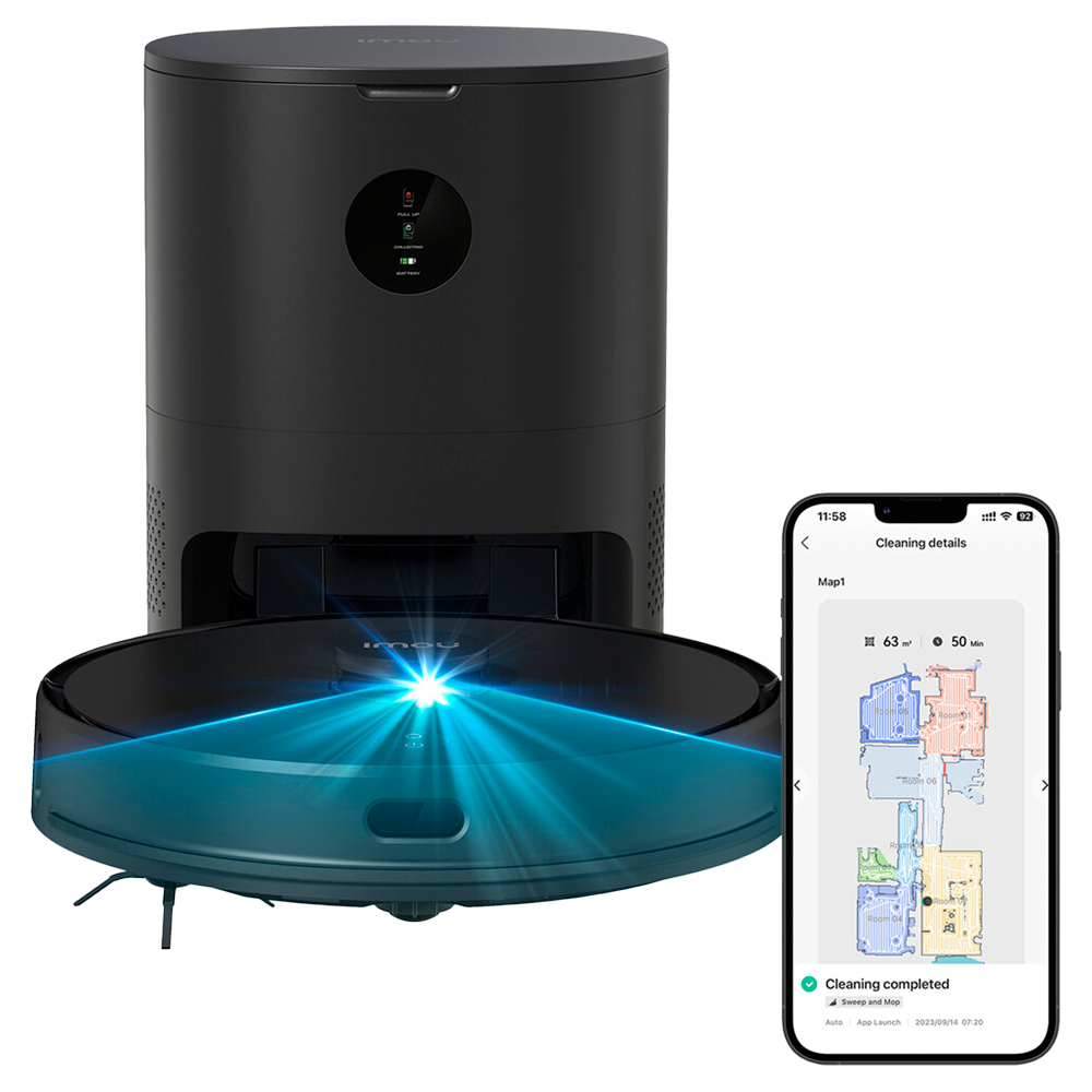 IMOU RV-L21S-A-IMOU - Imou Robot Aspirador RV1 Pro Max - 6500Pa / 6400 mAh - Barrido, Aspirado y Mopeado - Autolimpiado - Estación de carga - Gestiona desde la App - imagen 3