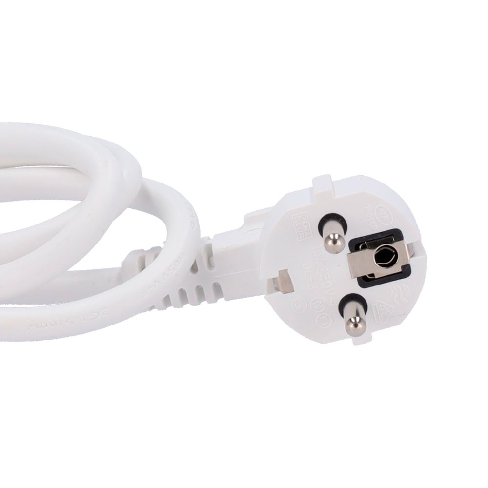 MARCA BLANCA PDU-3P-SWITCH - Regleta - 3 salidas hasta 250VAC / 16 A max. - Interruptor de encendido/apagado - Longitud del cable 1.40 m - Color blanco - imagen 3
