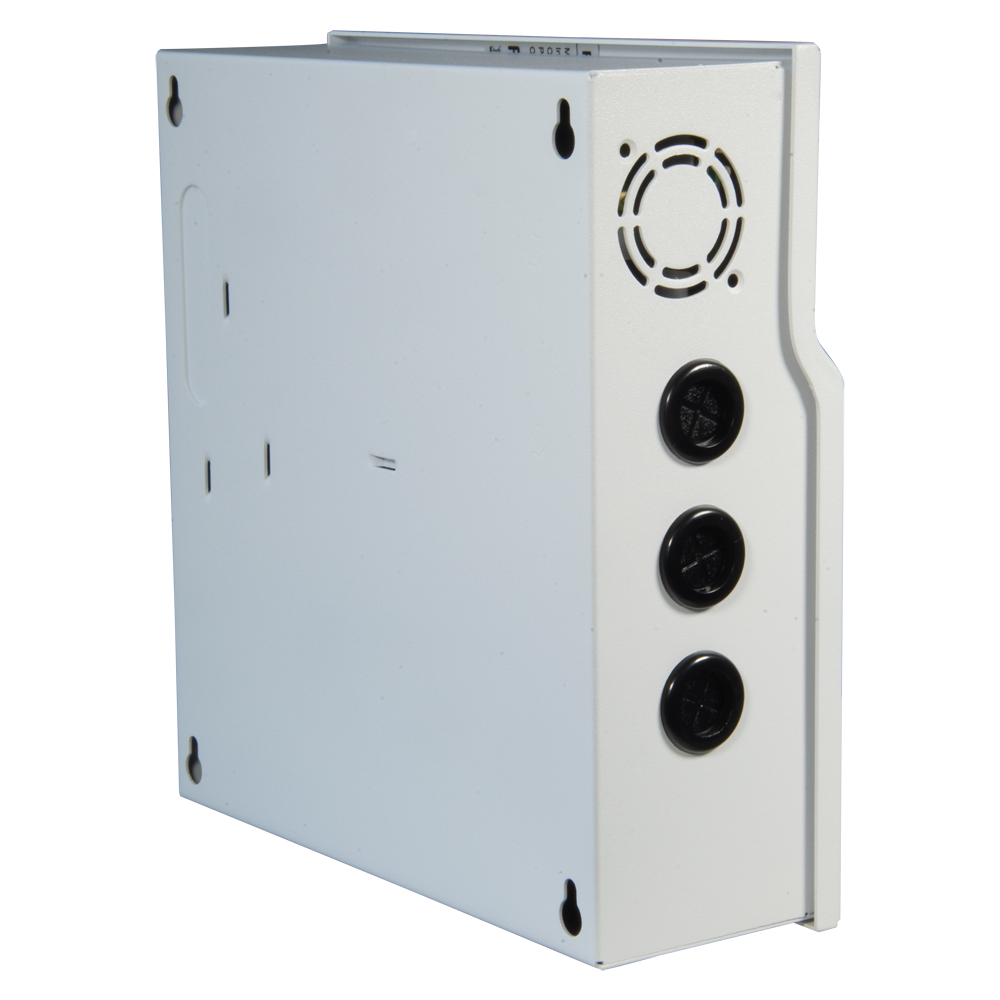 MARCA BLANCA PD250W-18-12V-UPS - Caja de distribución de alimentación - 1 entrada AC 110 V ~ 220 V - 18 salidas por par de cobre - Protección por fusible PTC rearmable - Voltaje de salida 12 V / 250 W - Función UPS (SAI) - imagen 3