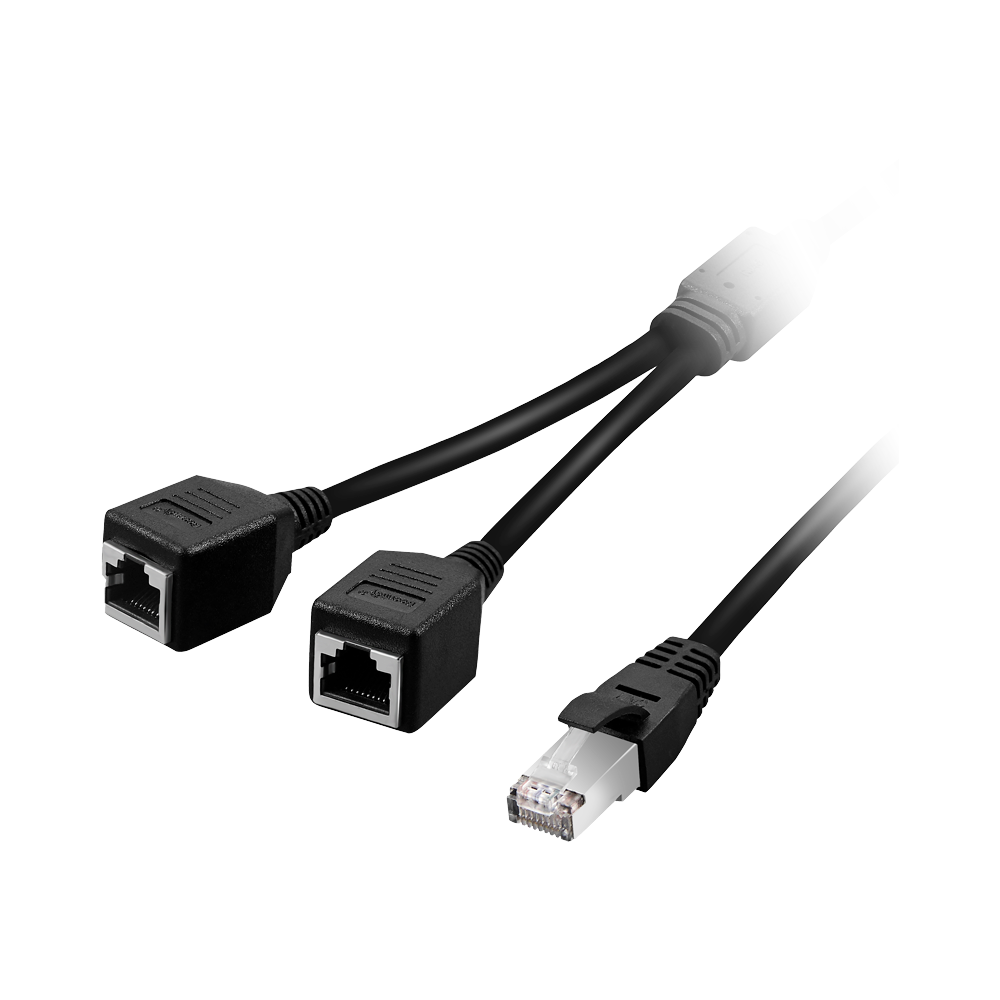 MARCA BLANCA RJ45-SPLIT-DUAL - Separador RJ45 pasivo. - Distribución de señal de bajas pérdidas. - Divide 1 conector macho en 2 hembras. - Formato ultracompacto y peso ligero. - Estructura resistente en color negro. - Ideal para duplicación de conexiones - imagen 3