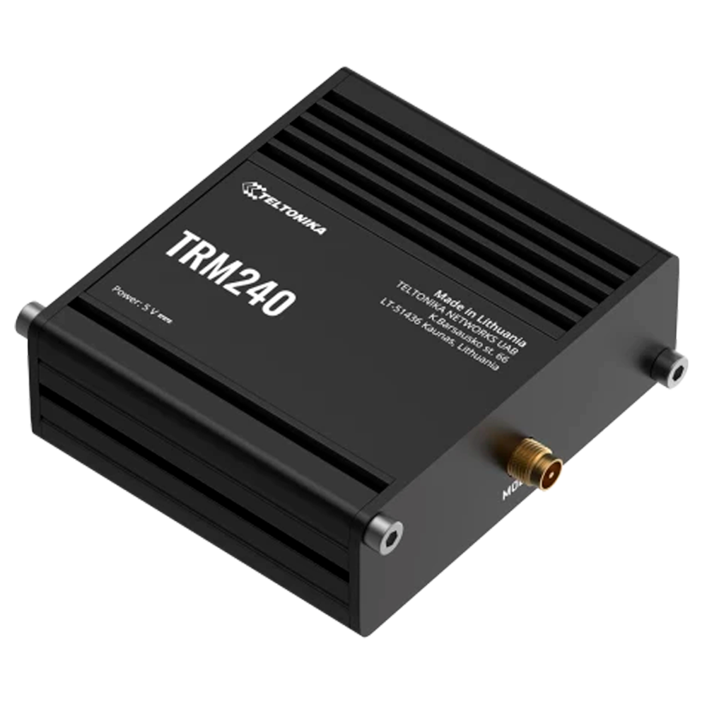 TELTONIKA TK-TRM240 - Teltonika Módem Industrial 4G LTE Cat 1 - Conectividad fiable con respaldo 2G y 3G - Alimentación y datos mediante puerto Micro USB - Carcasa de aluminio rugerizada y compacta - Control completo mediante comandos AT estándar - Bajo c - imagen 3