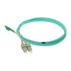 SAFIRE SF-LC-APC-SC-UPC-OM4-DX-3M - Cable de conexión de fibra óptica dúplex - Fibra multimodo OM4 de alta velocidad - Conectores híbridos LC APC y SC UPC - Longitud exacta de 3 metros - Cubierta exterior LSZH color Aqua - Compatibilidad de uso genérica u - imagen 3
