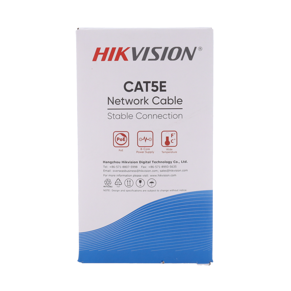 HIKVISION DS-1LN5E-S - Cable UTP categoría 5E Hikvision - Conductor OFC | 99,95% cobre - Aislamiento HDPE - Longitud 305m - Certificado Eca/UL CM - Color gris - imagen 3