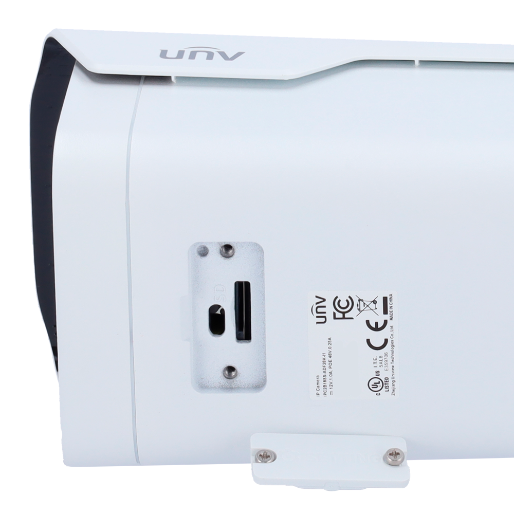 UNIVIEW UV-IPC2B18SS-ADF40K-I1 - Cámara Bullet IP Uniview - Gama Prime - 8 MP | Lente 4 mm | microSD 512 GB - IR 80 m | WDR 130 dB - LightHunter | SIP | UMD | Análisis estadístico - PoE | IP67 | Sobretensiones 4000 V | - Alarma | Audio | Micrófono | Altav - imagen 3