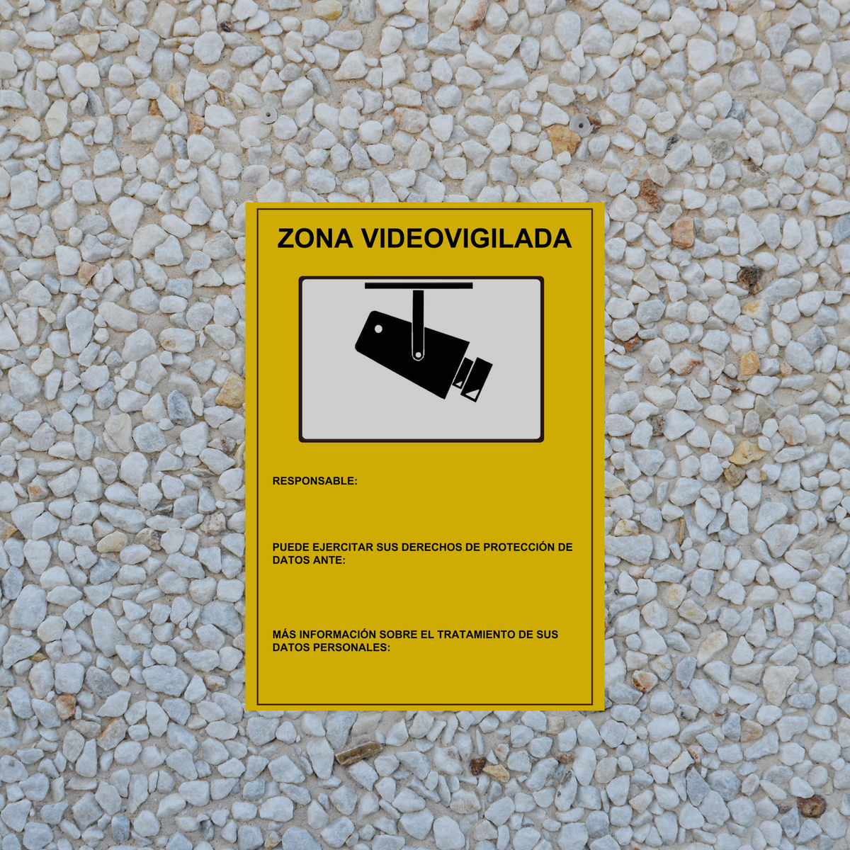 MARCA BLANCA AC-CARTEL-ES - Cartel de plástico - Serigrafía Zona Videovigilada - Homologado - 297 (Al) x 210 (An) mm - Uso interior/exterior - Necesario en toda instalación CCTV - imagen 2
