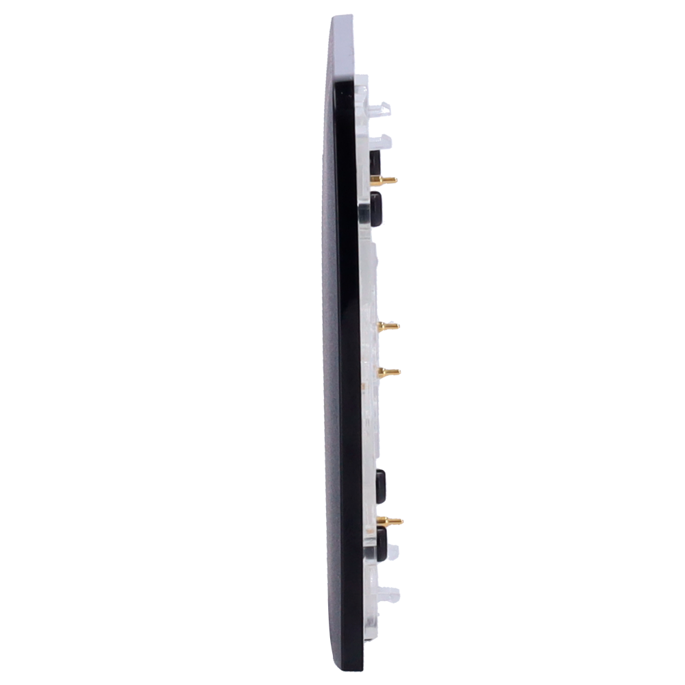 AJAX AJ-SIDEBUTTON-2G-B-VERT - Panel táctil para interruptor de luz doble - Compatible con AJ-LIGHTCORE-2G-VERT - Retroiluminación LED - Panel táctil lateral sin contacto - Color negro - Ajax - LightSwitch SideButton Vertical - imagen 3