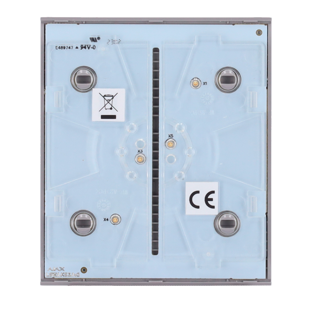 AJAX AJ-CENTERBUTTON-1G2W-GRE - Panel táctil para interruptor de luz simple - Compatible con AJ-LIGHTCORE-1G / -2W - Retroiluminación LED - Panel táctil central sin contacto - Color gris - Ajax - LightSwitch CenterButton - imagen 3