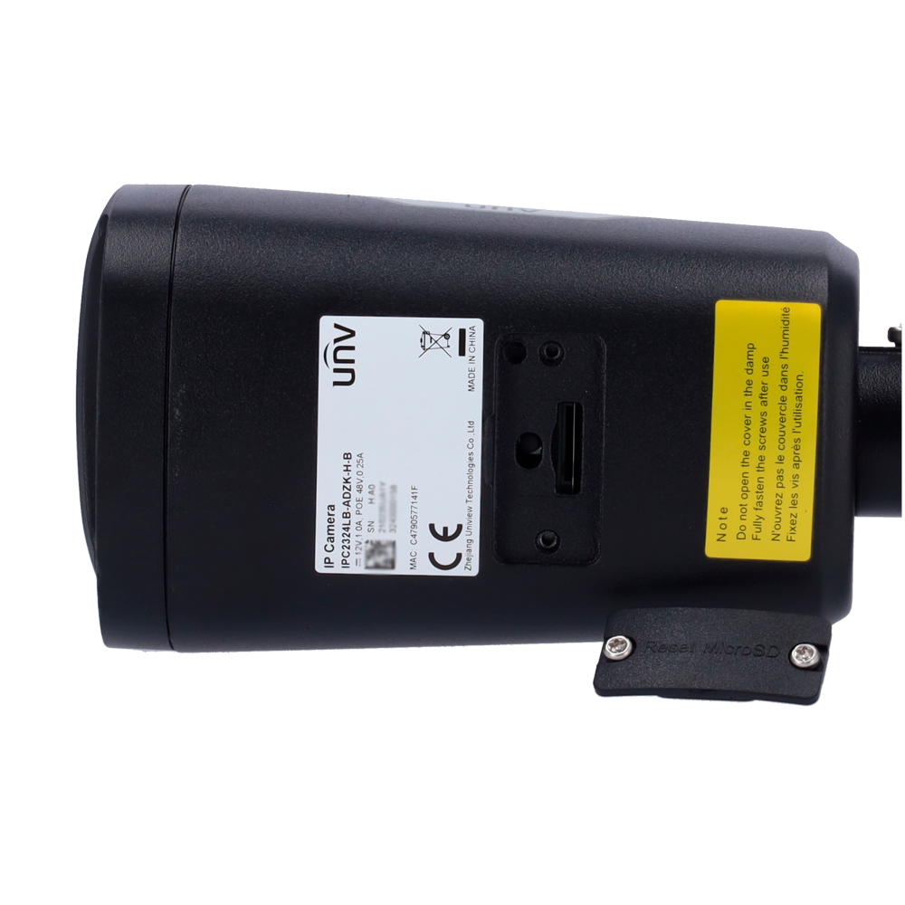 UNIVIEW UV-IPC2324LB-ADZK-H-BLACK - Cámara Bullet IP Uniview - Gama Easy - 4 MP | Lente motorizada 2.8~ 12 mm - IR 50 m | WDR 120 dB | microSD 128 GB - - PoE | IP67 | UMD - Micrófono | Color negro - imagen 3
