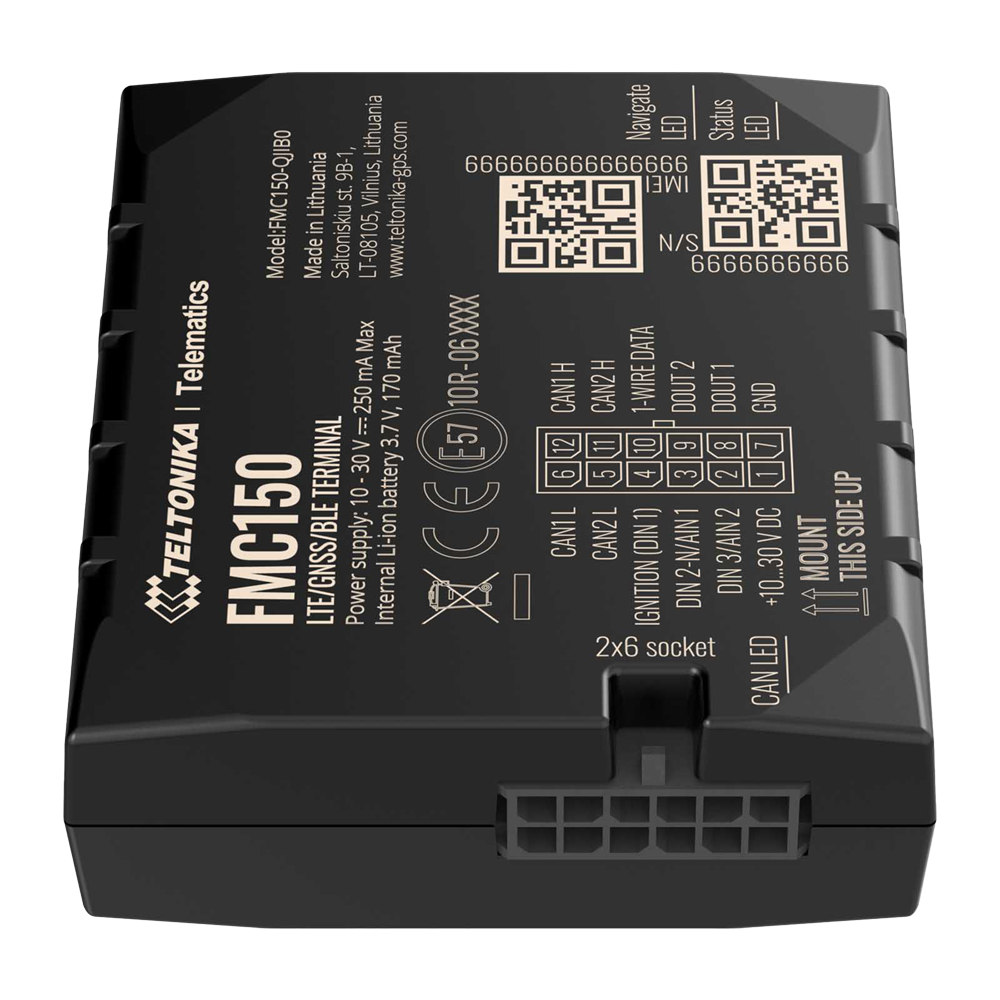 TELTONIKA TK-FMC150 - Tracker avanzado para vehículos - Conexión cableado interno - Instalación oculta bajo salpicadero - 4G y BLE para TK-EYE - Micro-SIM - Entradas y salidas D/A | Lectura bus CAN - imagen 3