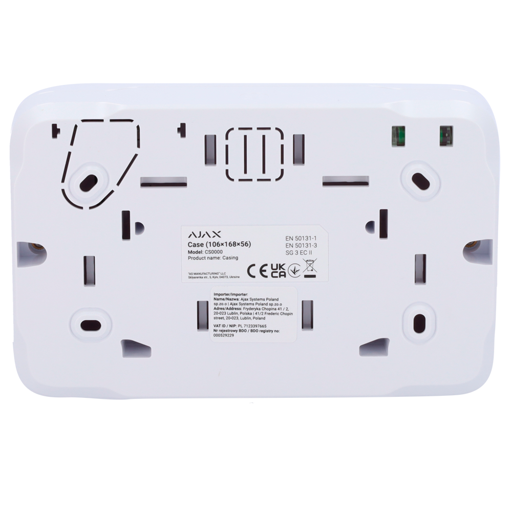 AJAX FIBRA-CASE-A106-W - Carcasa - Certificado NFA2P y Grado 3 - Espacio para un módulo Fibra - Compatible con los dispositivos Fibra: - LineProtect, LineSplit y MultiRelay - Nivel de burbuja preinstalado - Protección antisabotaje disponible - imagen 3