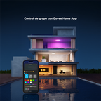 GOVEE GV-CEILING-H80A1-12IN-ROUND - Plafón Govee redondo doble LED - Wi-Fi 2.4 GHz + Bluetooth - Color segmentado + Blanco cálido/frío - Intensidad 2400 lúmenes - Matter / Homekit / Alexa / Google Home - Para interior / 30 cm diámetro - imagen 3