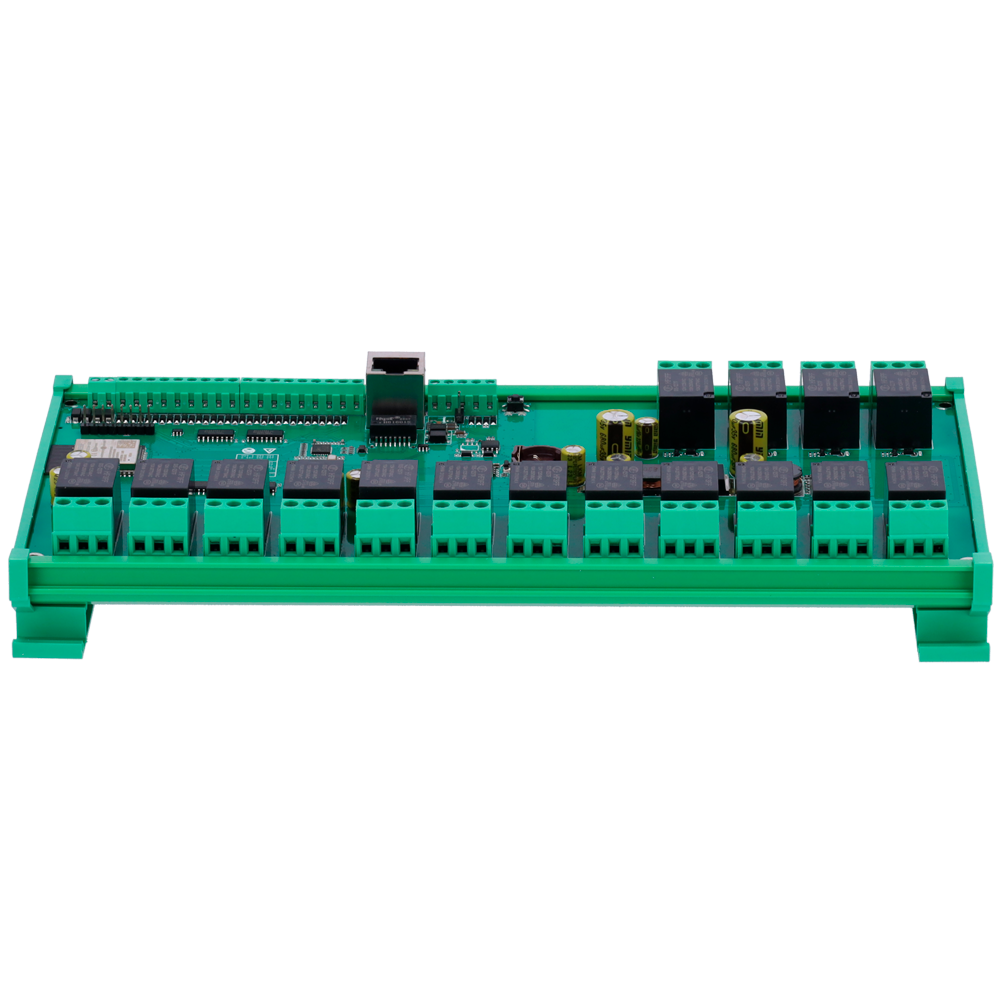 DTECH DT-R016 - Módulo de adquisición y control de datos - 16 entradas digit. | 16 salidas de relé (NO/NC) - Protocolos: Modbus/TCP, TCP/IP, UDP, HTTP,... - Servidor web integrado - Puerto Ethernet 10/100 Base-TX | Puerto WiFi - Montaje en carril DIN - imagen 3